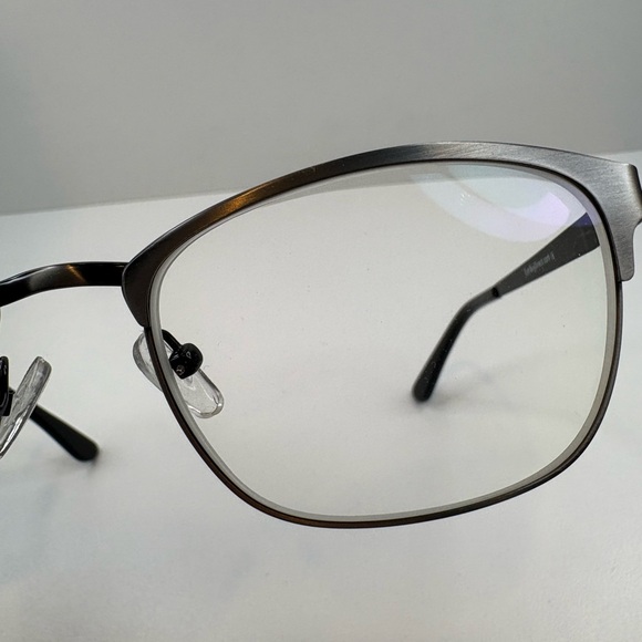 FRAMES ONLY - Eyebuydirect Upper East 55•18•140 Grey/Silver Eyeglasses unisex - Picture 9 of 12